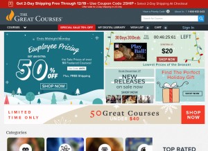 How thegreatcourses.com looks like on a tablet such as an iPad.