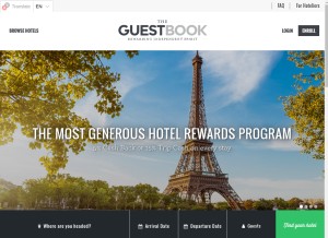 How theguestbook.com looks like on a tablet such as an iPad.