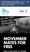 How thegymgroup.com looks like on a mobile device such as an iPhone.