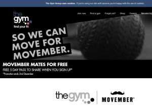 How thegymgroup.com looks like on a tablet such as an iPad.