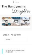 How thehandymansdaughter.com looks like on a mobile device such as an iPhone.