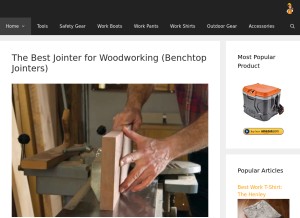 How thehardhatguy.com looks like on a tablet such as an iPad.