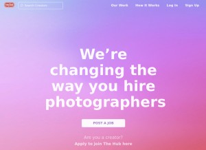 How thehhub.com looks like on a tablet such as an iPad.