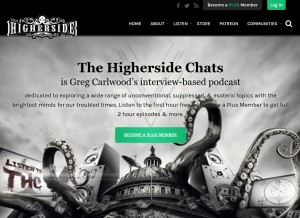 How thehighersidechats.com looks like on a tablet such as an iPad.