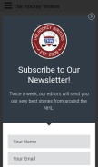 How thehockeywriters.com looks like on a mobile device such as an iPhone.
