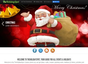How theholidayspot.com looks like on a tablet such as an iPad.