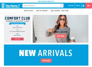 How thehomet.com looks like on a tablet such as an iPad.