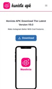 How thehonistaapp.com looks like on a mobile device such as an iPhone.