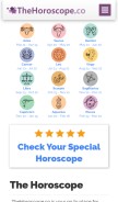 How thehoroscope.co looks like on a mobile device such as an iPhone.