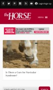 How thehorse.com looks like on a mobile device such as an iPhone.