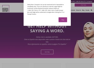 How thehotline.org looks like on a tablet such as an iPad.