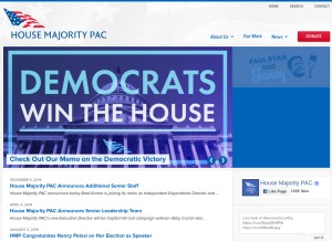 How thehousemajoritypac.com looks like on a tablet such as an iPad.