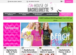 How thehouseofbachelorette.com looks like on a tablet such as an iPad.
