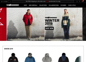 How thehundreds.com looks like on a tablet such as an iPad.