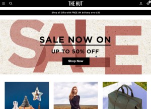 How thehut.com looks like on a tablet such as an iPad.