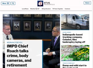 How theindychannel.com looks like on a tablet such as an iPad.
