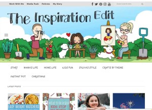 How theinspirationedit.com looks like on a tablet such as an iPad.