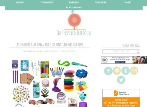 How theinspiredtreehouse.com looks like on a tablet such as an iPad.