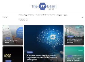 How theitbase.com looks like on a tablet such as an iPad.