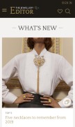 How thejewelleryeditor.com looks like on a mobile device such as an iPhone.