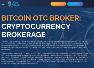 How thejingstock.com looks like on a tablet such as an iPad.