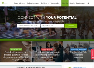 How thejobnetwork.com looks like on a tablet such as an iPad.