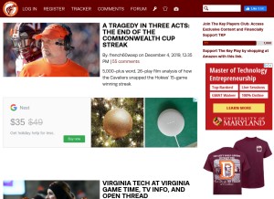 How thekeyplay.com looks like on a tablet such as an iPad.