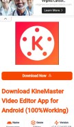How thekinemaster.in looks like on a mobile device such as an iPhone.