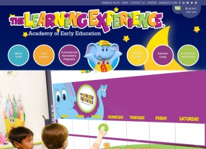 How thelearningexperience.com looks like on a tablet such as an iPad.