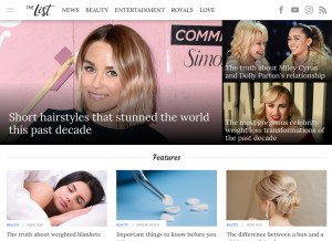 How thelist.com looks like on a tablet such as an iPad.