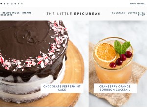 How thelittleepicurean.com looks like on a tablet such as an iPad.