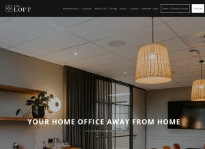 How theloftworkspaces.com looks like on a tablet such as an iPad.