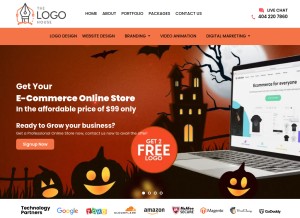 How thelogohouse.com looks like on a tablet such as an iPad.