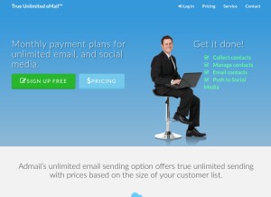 How themailr.com looks like on a tablet such as an iPad.