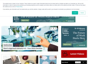 How themanufacturer.com looks like on a tablet such as an iPad.