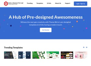 How theme.bitrixinfotech.com looks like on a tablet such as an iPad.