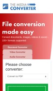 How themediaconverter.com looks like on a mobile device such as an iPhone.