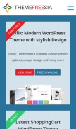 How themefreesia.com looks like on a mobile device such as an iPhone.