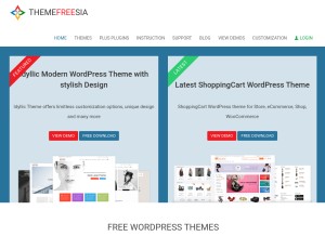 How themefreesia.com looks like on a tablet such as an iPad.