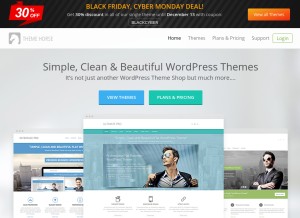 How themehorse.com looks like on a tablet such as an iPad.
