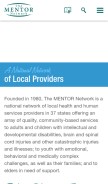 How thementornetwork.com looks like on a mobile device such as an iPhone.