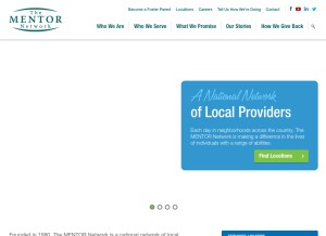 How thementornetwork.com looks like on a tablet such as an iPad.