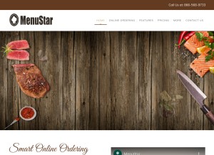 How themenustar1.com looks like on a tablet such as an iPad.