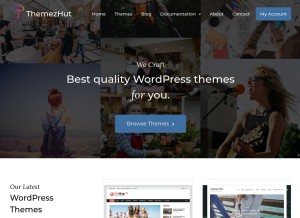 How themezhut.com looks like on a tablet such as an iPad.