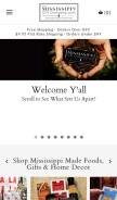 How themississippigiftcompany.com looks like on a mobile device such as an iPhone.