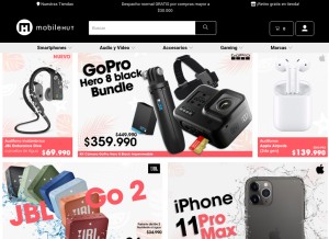 How themobilehut.com looks like on a tablet such as an iPad.