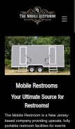 How themobilerestroom.com looks like on a mobile device such as an iPhone.