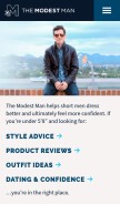 How themodestman.com looks like on a mobile device such as an iPhone.