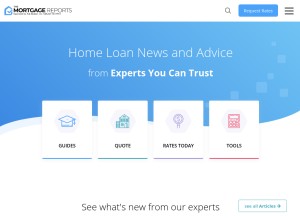 How themortgagereports.com looks like on a tablet such as an iPad.