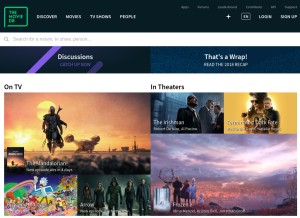 How themoviedb.org looks like on a tablet such as an iPad.